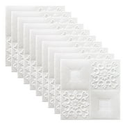10Pcs 3D Wall Panels Peel and Stick 14''x14'' Foam 3D Brick Wallpaper Peel and Stick Wall Tiles 3D Wallpaper Stick and Peel Self Adhesive Faux Brick Panels